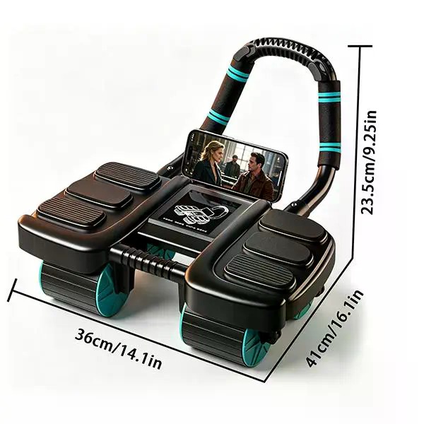 Ab Roller Wheel With Elbow Support - عجلة تمارين البطن ذات 4 عجلات