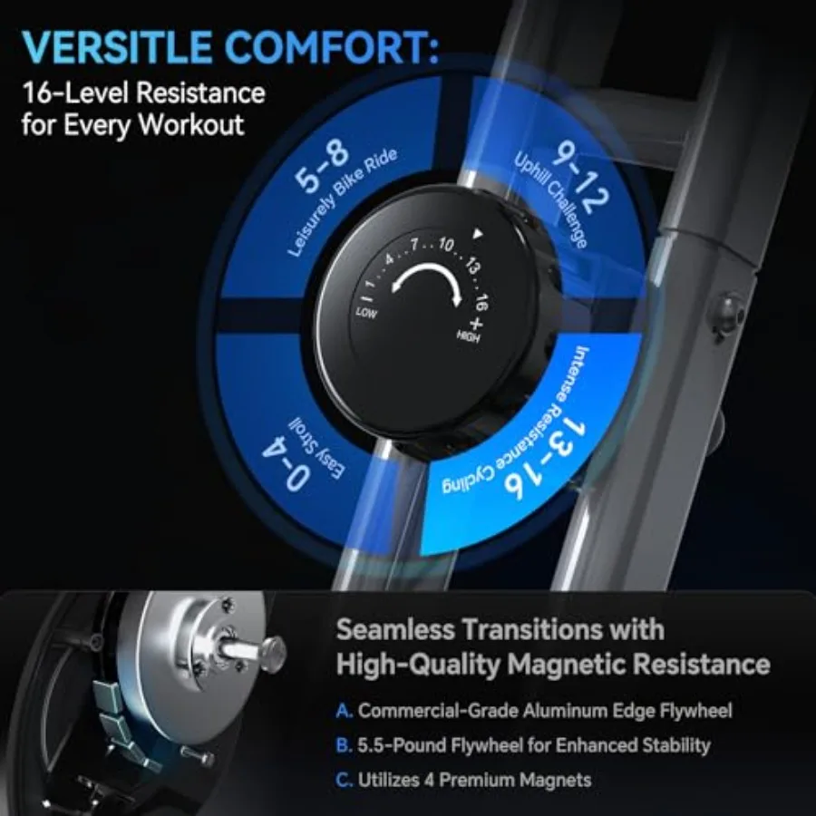 دراجة تمارين قابلة للطي للشقق  - مراجعة Exercise Bike Magnetic Resistance وسعره