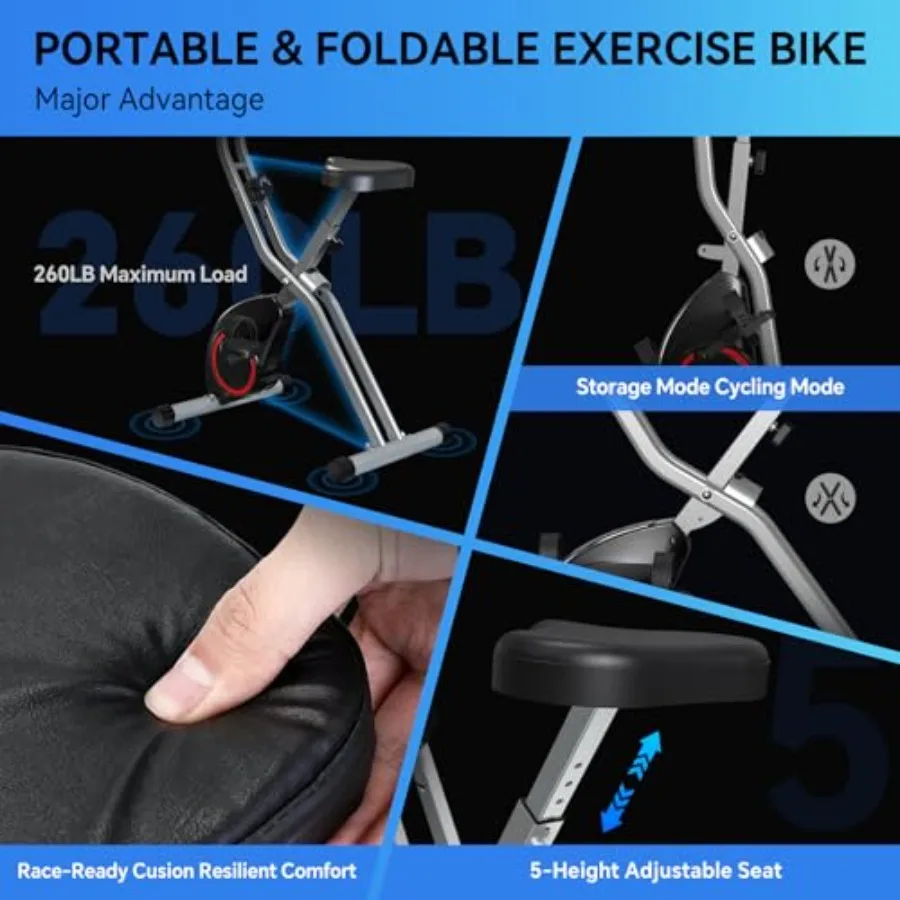 دراجة تمارين قابلة للطي للشقق  - مراجعة Exercise Bike Magnetic Resistance وسعره