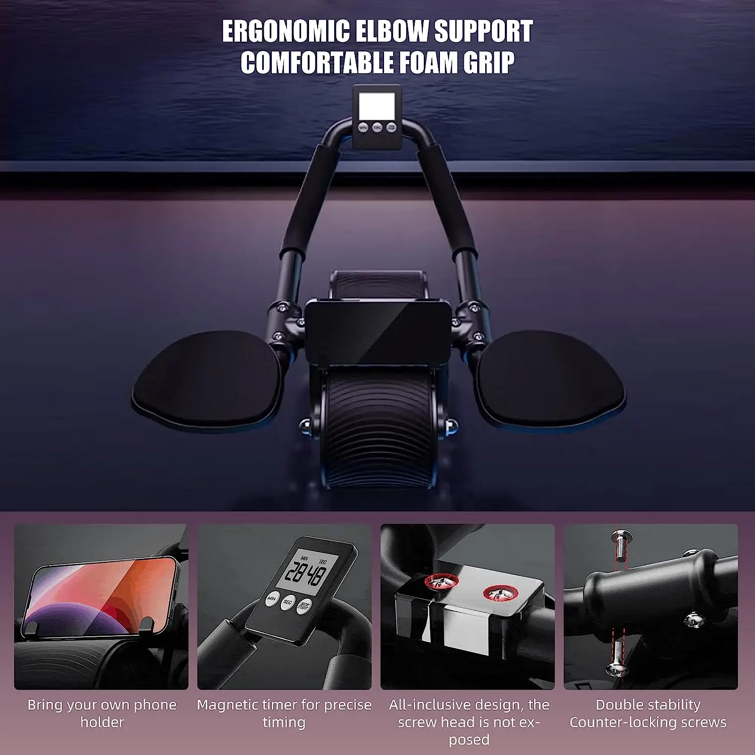 عجلة تمارين البطن مع دعامة للم - مراجعة Ab Roller Wheel With Elbow Support وسعره