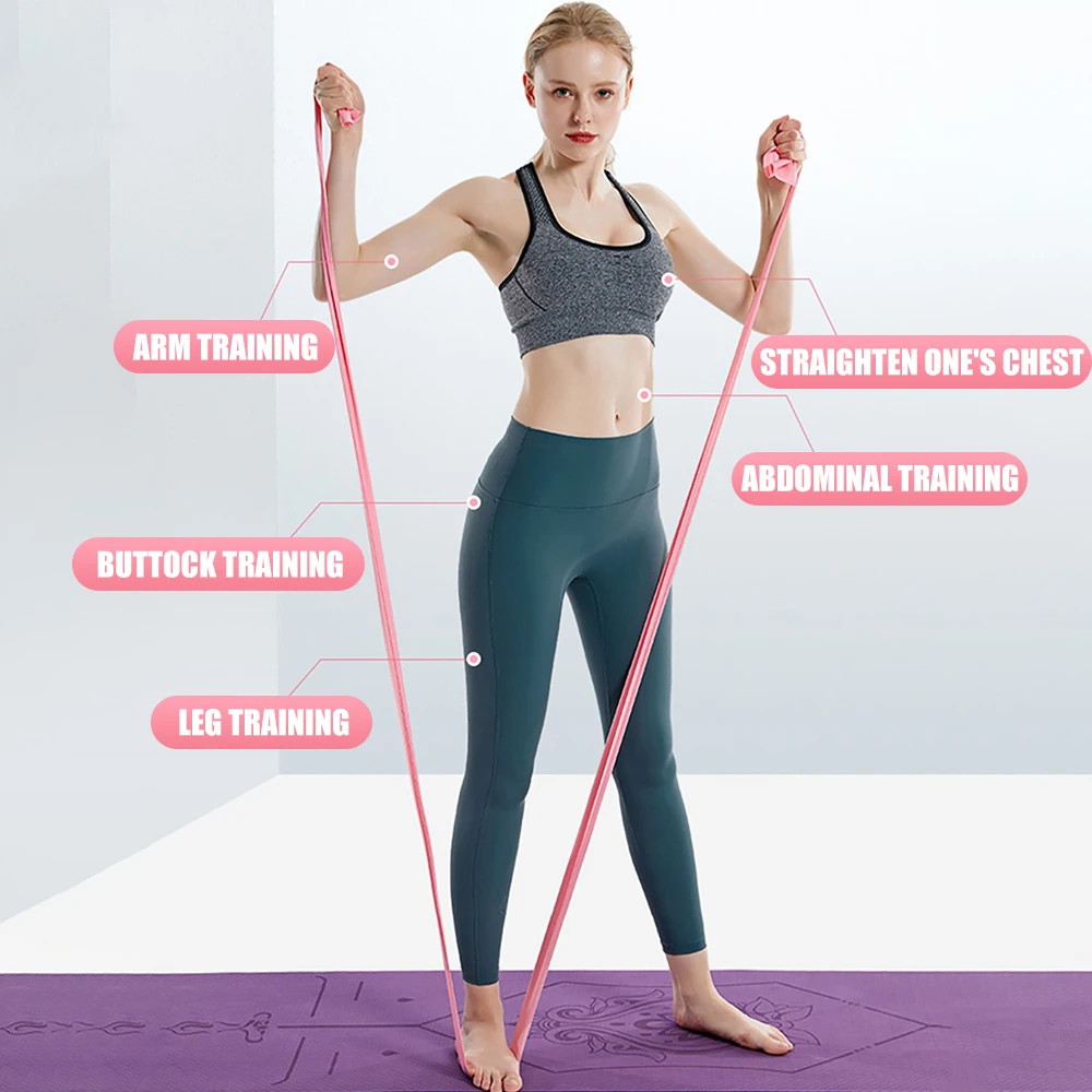 طول 200 سم اليوغا بيلاتيس تمتد - مراجعة Pilates Bar Kit With Resistance Bands وسعره