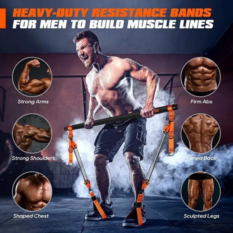 مجموعة أدوات بيلاتس مع أربطة م - مراجعة Pilates Bar Kit With Resistance Bands وسعره