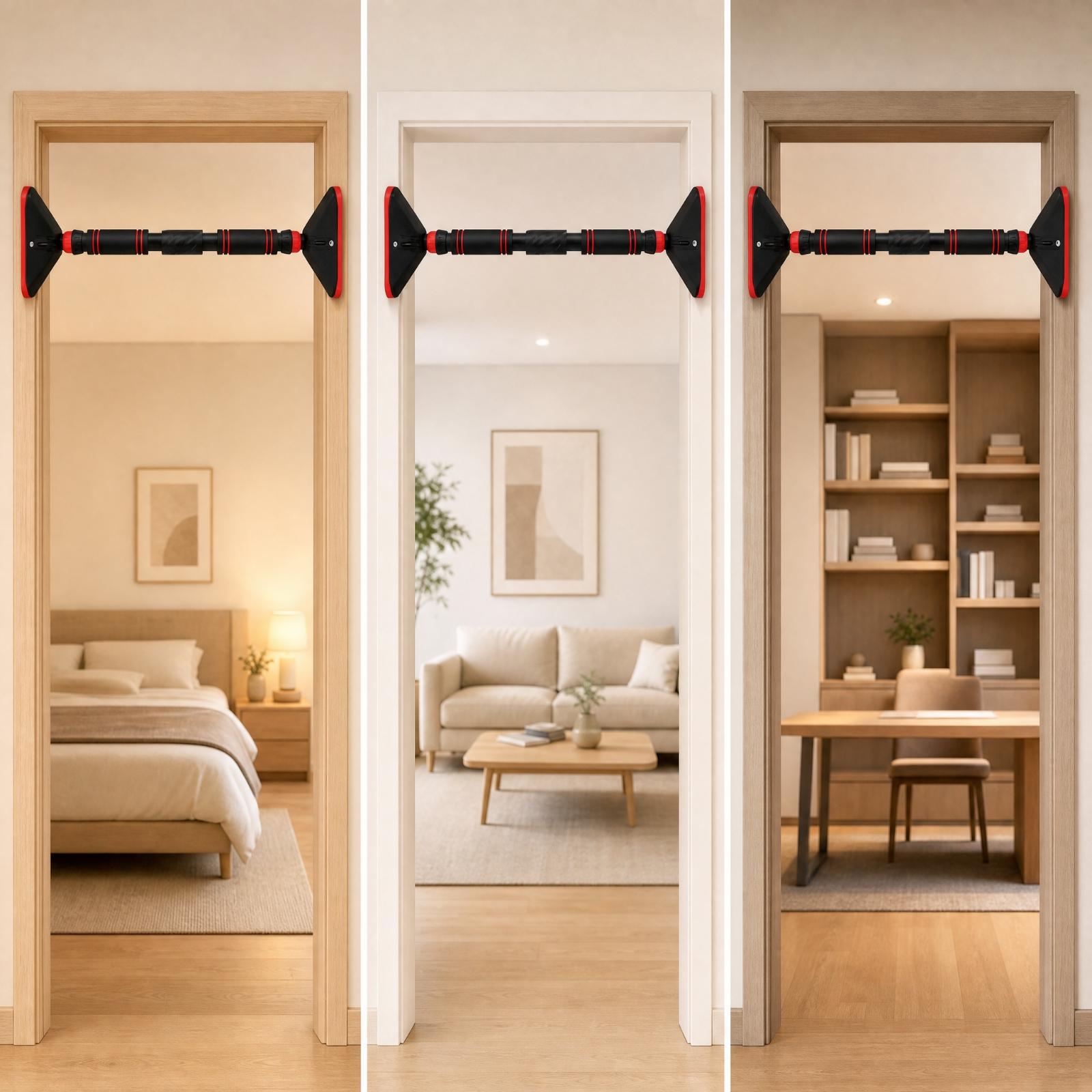 عارضة سحب قابلة للتعديل للباب  - مراجعة Door Pull Up Bar No Screw وسعره